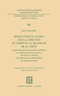 Front cover_Règles utiles et claires pour la direction de l'esprit en la recherche de la vérité