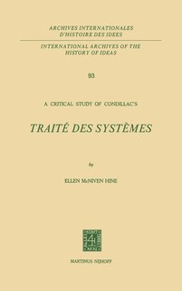 Front cover_A Critical Study of Condillac's