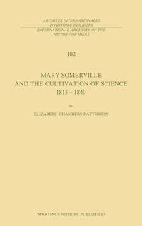 Couverture_Mary Somerville and the Cultivation of Science, 1815-1840