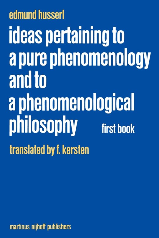 Front cover_Ideas Pertaining to a Pure Phenomenology and to a Phenomenological Philosophy