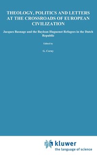 Front cover_Theology, Politics and Letters at the Crossroads of European Civilization