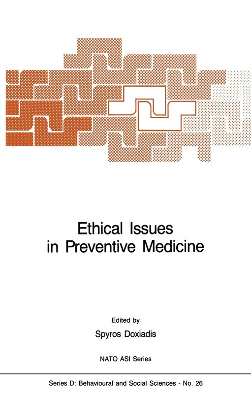 Front cover_Ethical Issues in Preventive Medicine