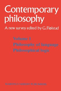 Couverture_Tome 1 Philosophie du langage, Logique philosophique / Volume 1 Philosophy of language, Philosophical logic