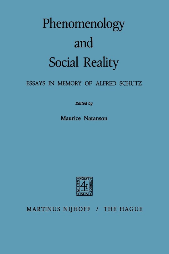 Front cover_Phenomenology And Social Reality