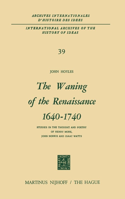 Front cover_The Waning of the Renaissance 1640-1740