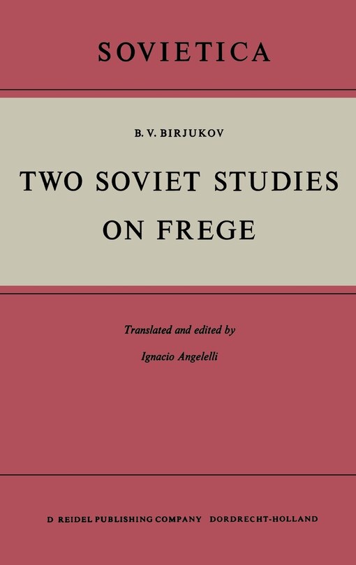 Front cover_Two Soviet Studies on Frege