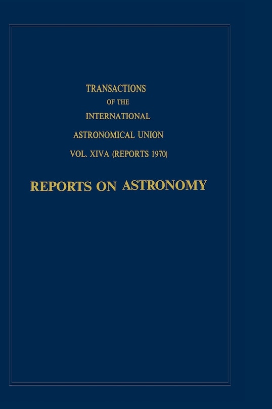 Couverture_Transactions of the International Astronomical Union: Reports on Astronomy