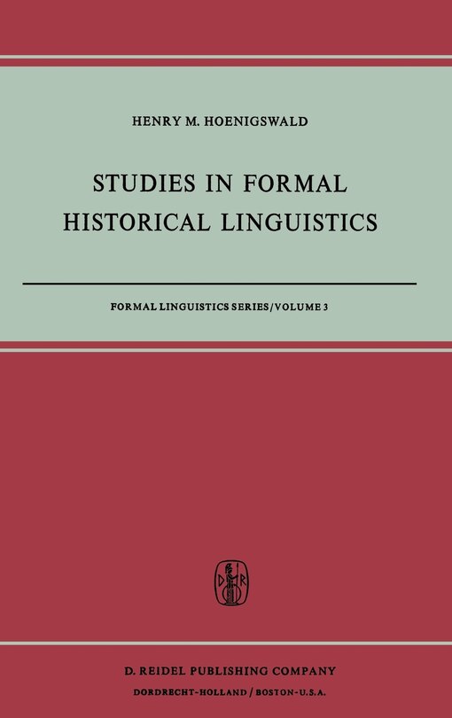 Couverture_Studies in Formal Historical Linguistics