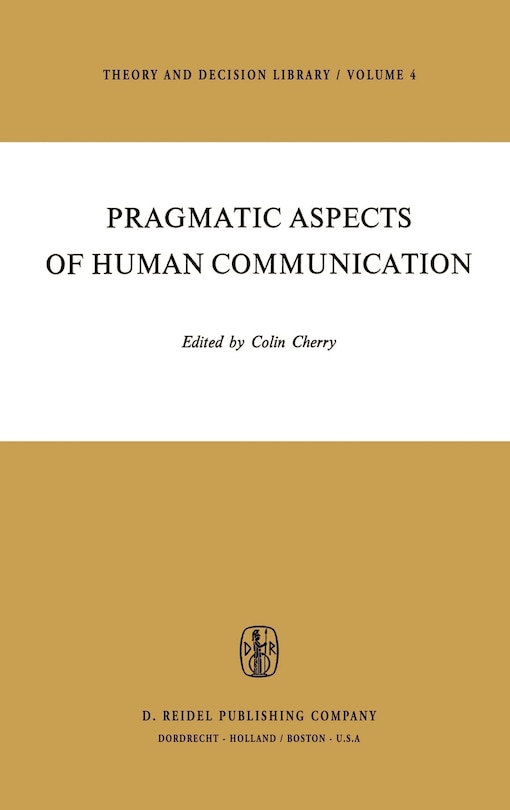 Front cover_Pragmatic Aspects Of Human Communication