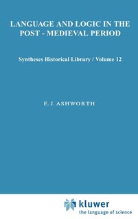 Couverture_Language And Logic In The Post-medieval Period
