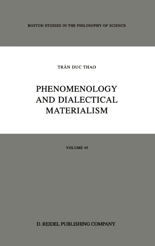 Front cover_Phenomenology And Dialectical Materialism