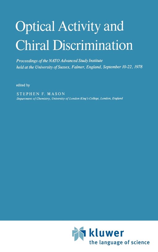 Couverture_Optical Activity And Chiral Discrimination