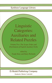 Couverture_Linguistic Categories: Auxiliaries and Related Puzzles