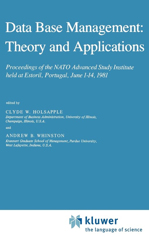Couverture_Data Base Management: Theory and Applications