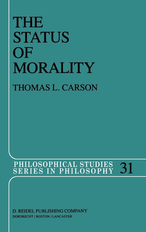 Couverture_The Status Of Morality