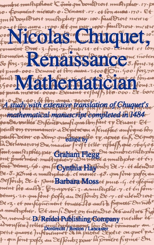 Couverture_Nicolas Chuquet, Renaissance Mathematician