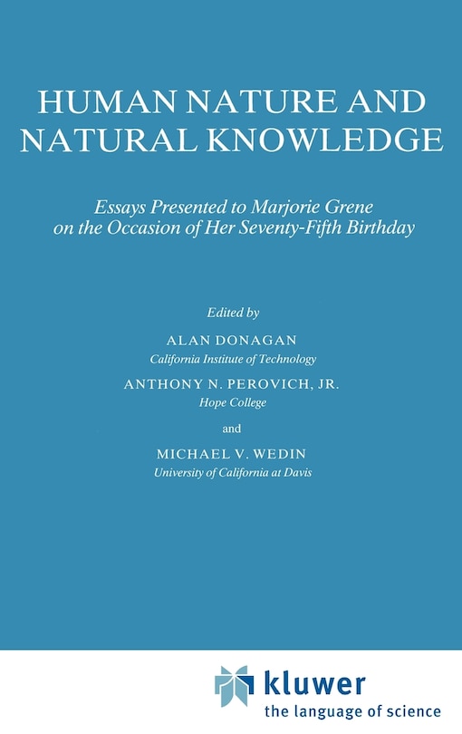 Front cover_Human Nature and Natural Knowledge