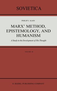 Front cover_Marx' Method, Epistemology, and Humanism