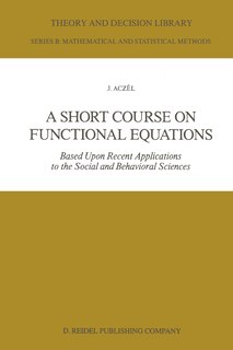 Front cover_A Short Course on Functional Equations