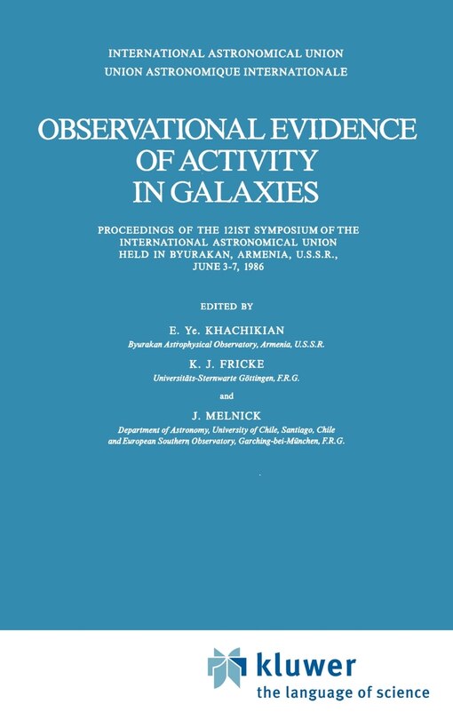 Couverture_Observational Evidence of Activity in Galaxies