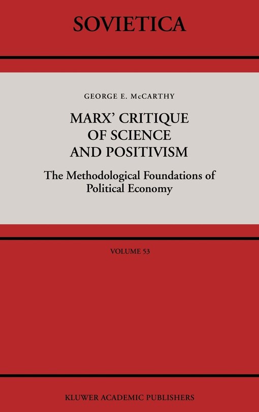 Couverture_Marx' Critique of Science and Positivism