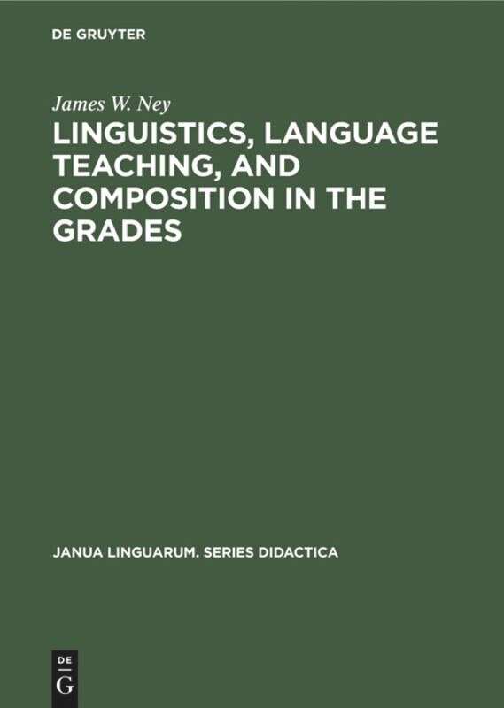 Couverture_Linguistics, language teaching, and composition in the grades