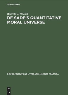 Front cover_De Sade’s quantitative moral universe