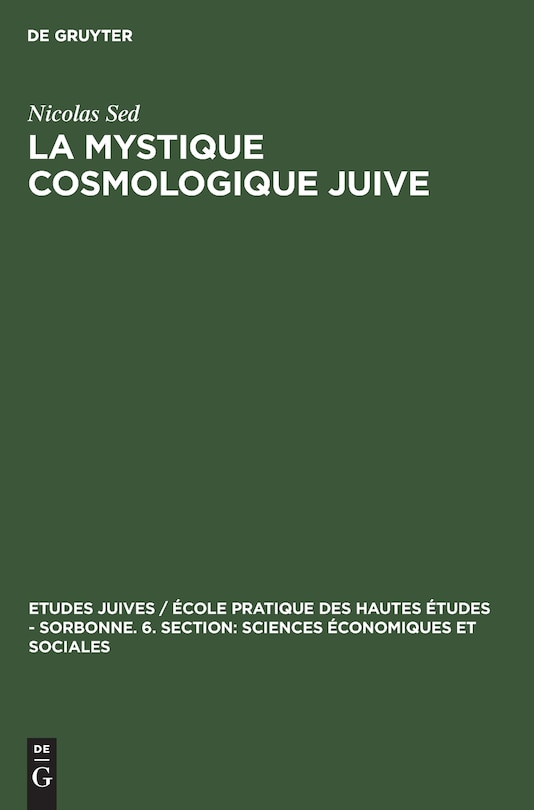 Front cover_La Mystique Cosmologique Juive