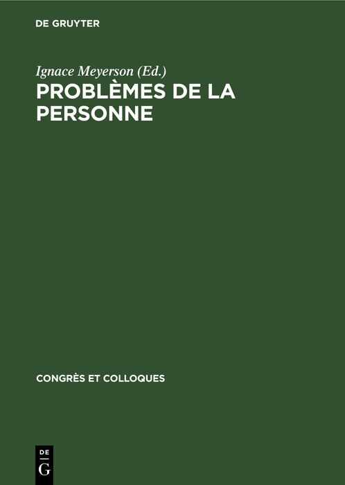 Front cover_Problèmes de la personne