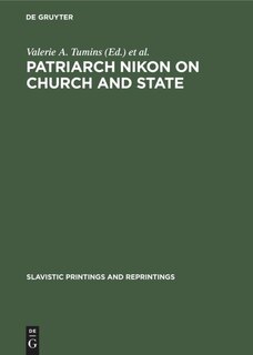Couverture_Patriarch Nikon on Church and State