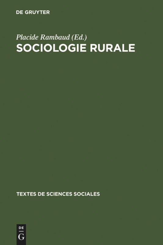 Front cover_Sociologie rurale