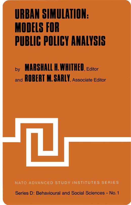 Front cover_Urban Simulation: Models For Public Policy Analysis