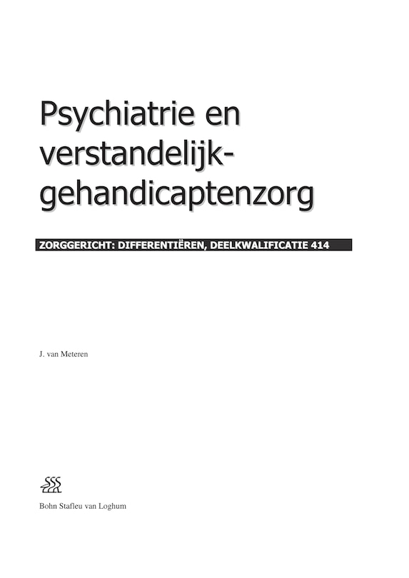 Front cover_Psychiatrie En Verstandelijk-Gehandicaptenzorg