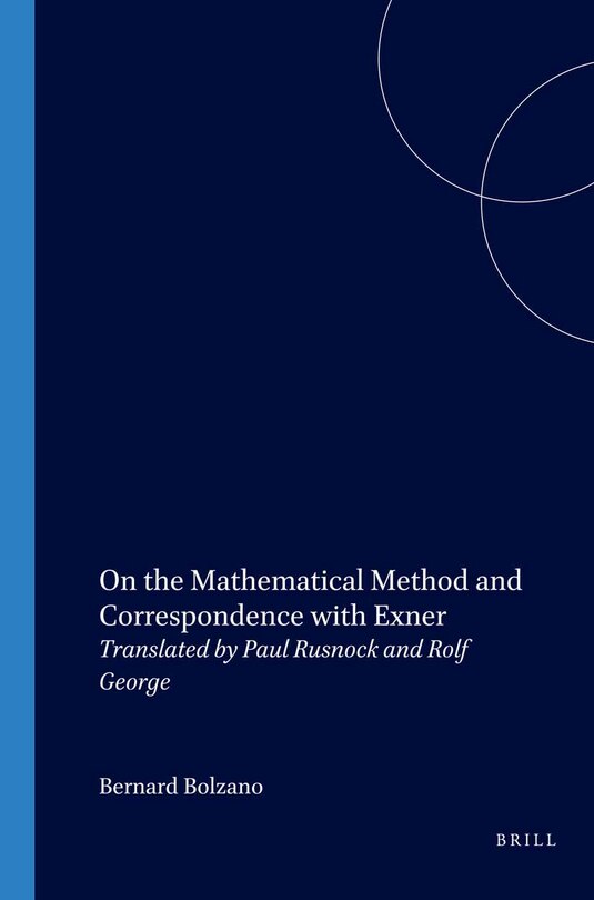 Couverture_On the Mathematical Method and Correspondence with Exner