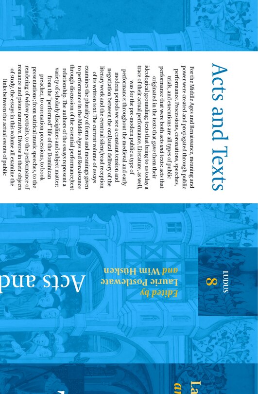 Couverture_Acts and Texts