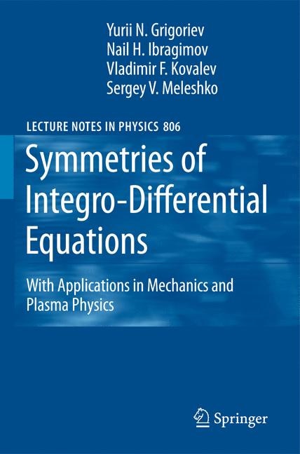 Couverture_Symmetries of Integro-Differential Equations