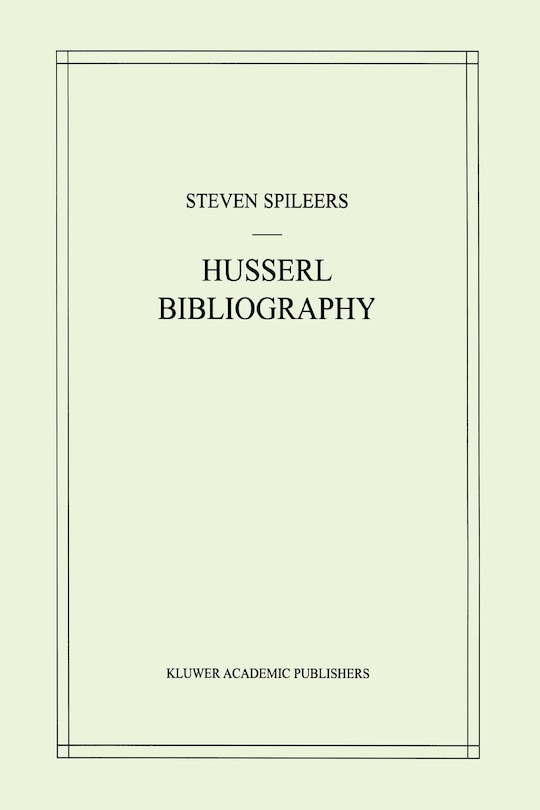 Front cover_Edmund Husserl Bibliography