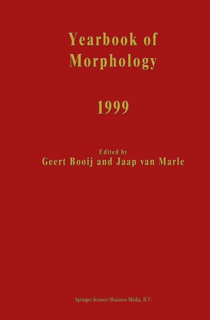 Front cover_Yearbook of Morphology 1999