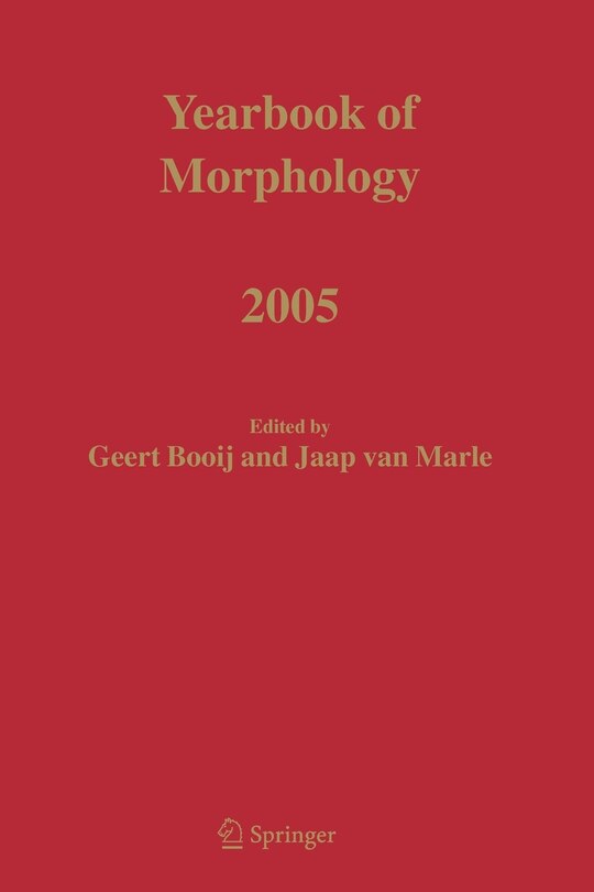 Couverture_Yearbook of Morphology 2005