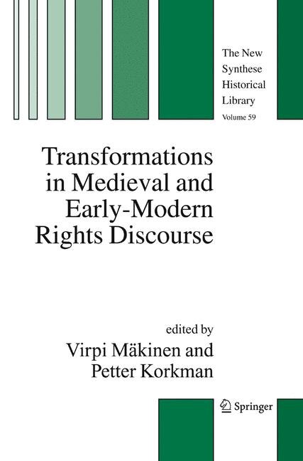 Front cover_Transformations in Medieval and Early-Modern Rights Discourse