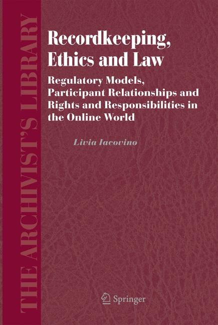 Couverture_Recordkeeping, Ethics and Law