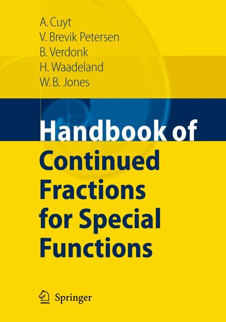 Couverture_Handbook of Continued Fractions for Special Functions