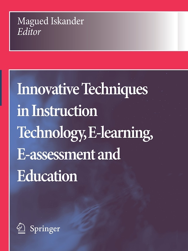 Front cover_Innovative Techniques in Instruction Technology, E-learning, E-assessment and Education