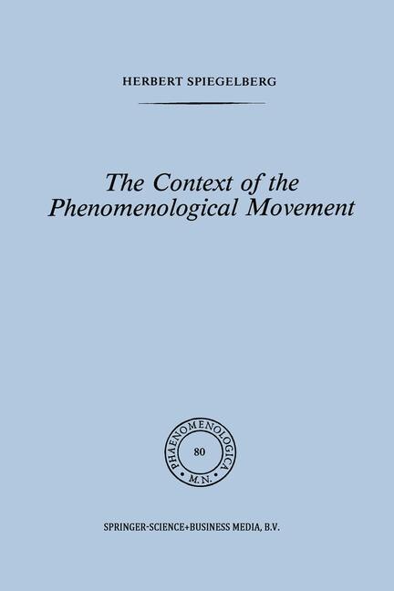 Couverture_The Context of the Phenomenological Movement