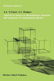 Front cover_Analysis in Classes of Discontinuous Functions and Equations of Mathematical Physics