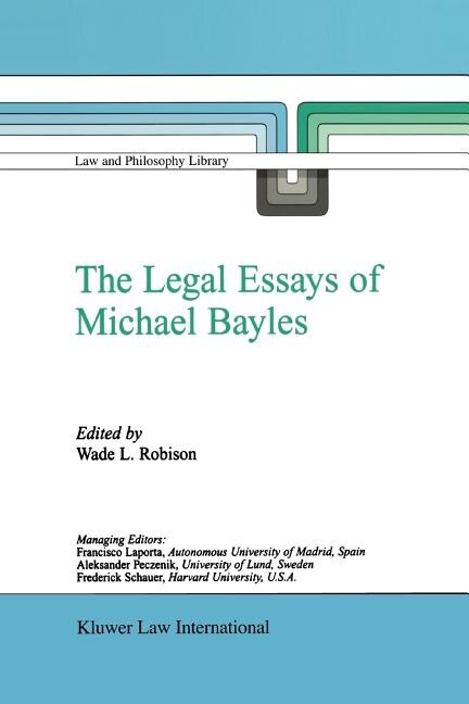 Couverture_The Legal Essays of Michael Bayles