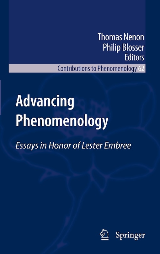 Front cover_Advancing Phenomenology