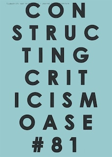 Front cover_OASE 81: Constructing Criticism