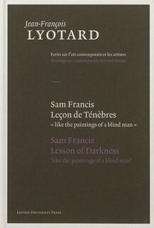 Front cover_Sam Francis, Lesson of Darkness