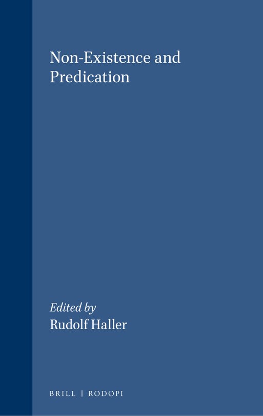 Front cover_Non-Existence and Predication